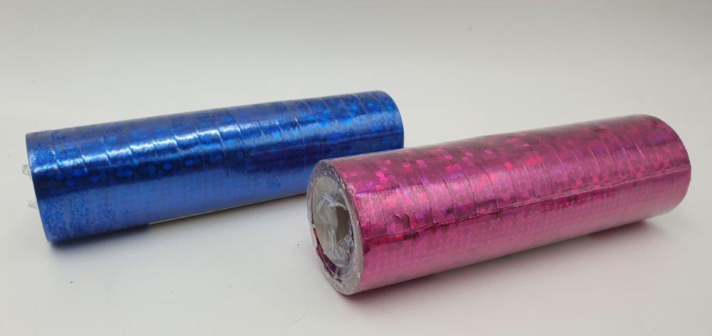 serpentyna holograficzna 18 rolek różowa    SHN-00...
