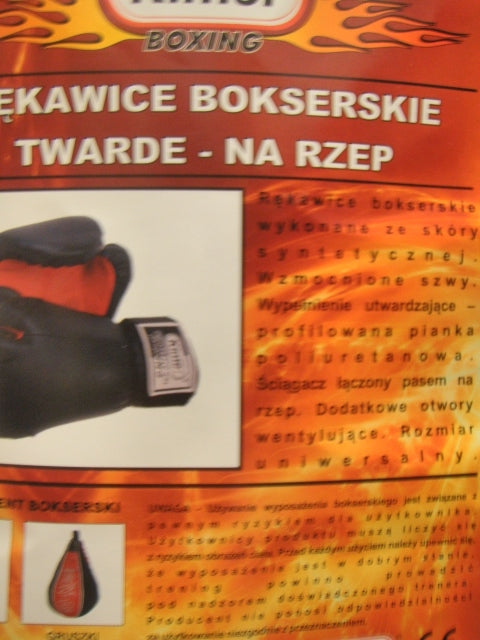 rękawice bokserskie na rzep twarde  50370