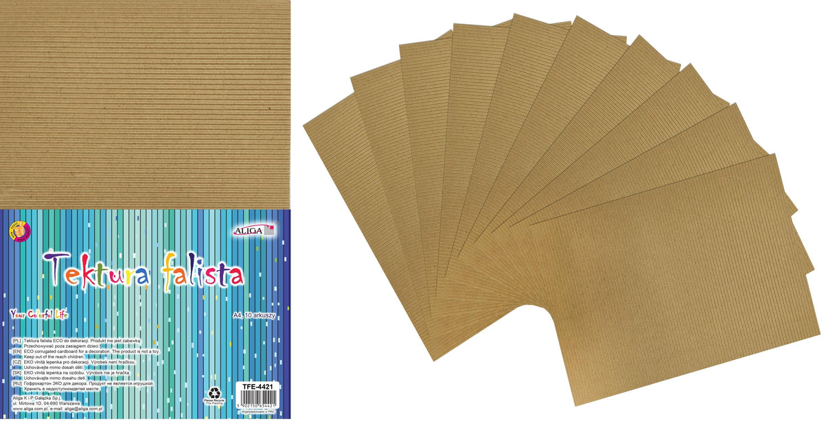 tektura falista 10szt. ark A4 ECO | TFE-4421