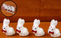 dekoracja 4szt. zajączki 6 x 6 x 3cm
