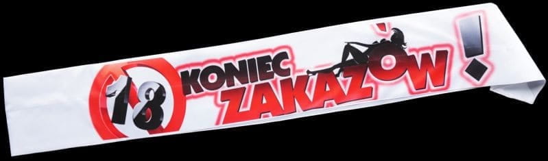 szarfa ozdobna Koniec zakazów | SZ21
