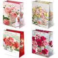 torebki ozdobne 10szt. T-4L set 119 Kwiaty bukiety 16 x 24 x 7,5 cm