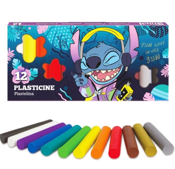 plastelina szkolna pastelowa 12 kolorów LILO I STITCH 1989 5374