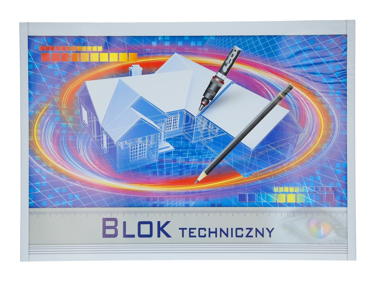 blok 10szt.  techniczny biały A3