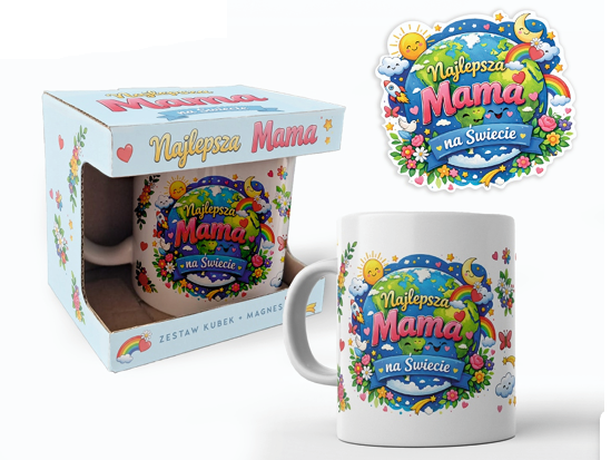 zestaw kubek 300ml + magnes - Najlepsza Mama na Świecie 26