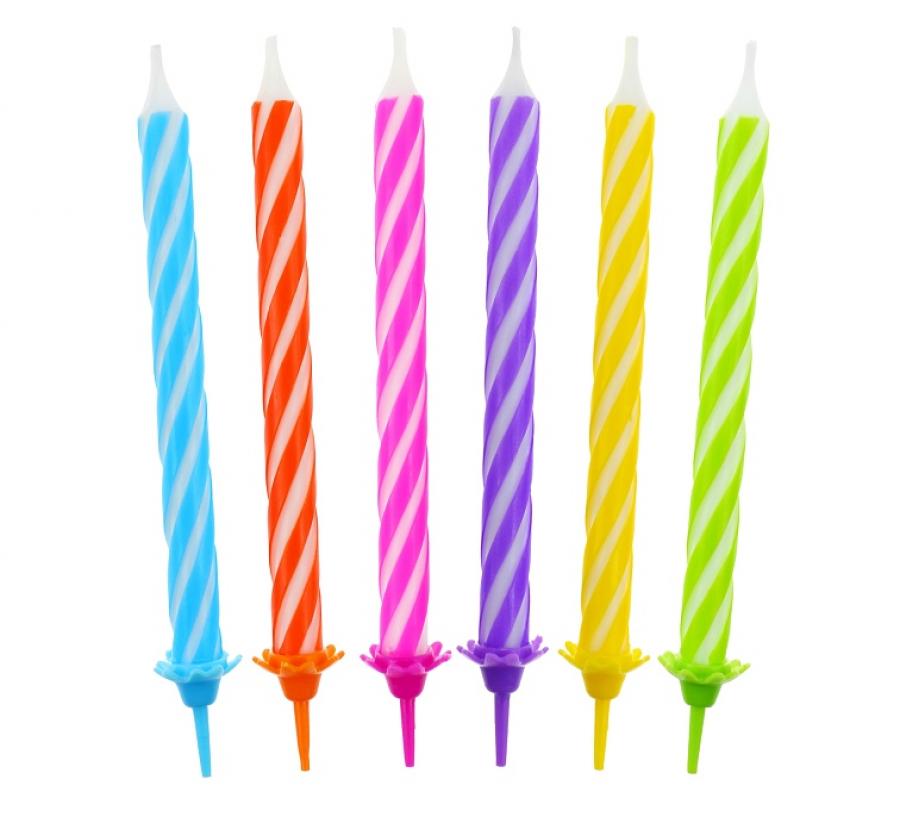 świeczki urodzinowe spiralne 24szt 6cm    PF-SUS24