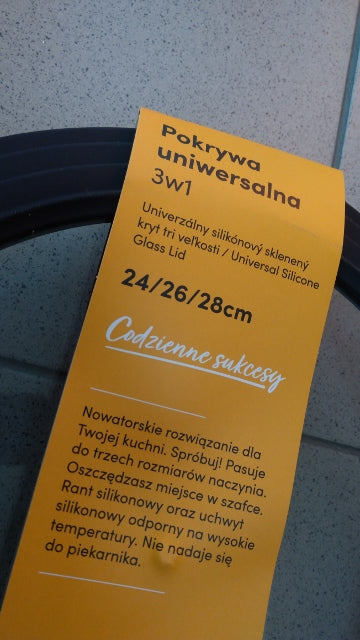 pokrywka z silikonowym kołnierzem 24/26/28cm