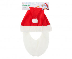 czapka Mikołaja z brodą 29x36cm NW-CMBR