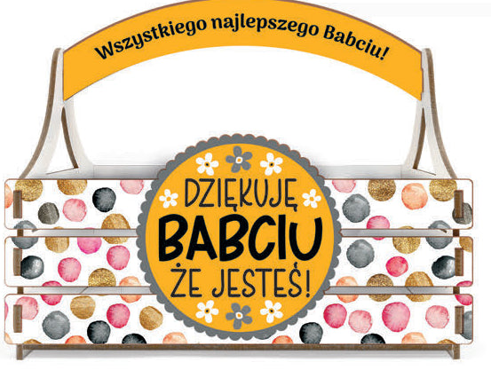 koszyczek skrzynka 17x11x20cm Dziękuję Babciu że jesteś