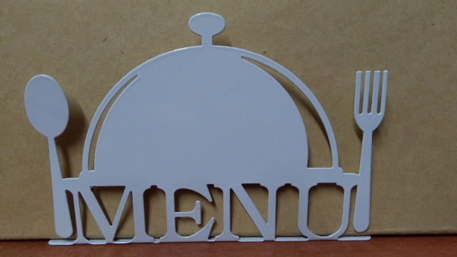 serwetnik metalowy MENU biały  SN1090
