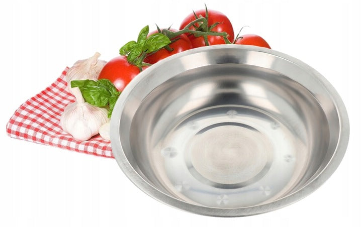 miska metalowa gastronomiczna na sałatkę owoce 23cm  1006
