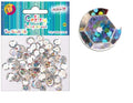 cekiny 12szt  hologramowe SREBRNE 8mm  10g | MT-6596