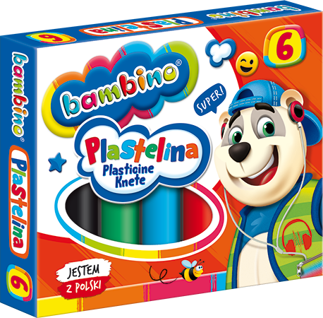plastelina 6 kol. Bambino 1727