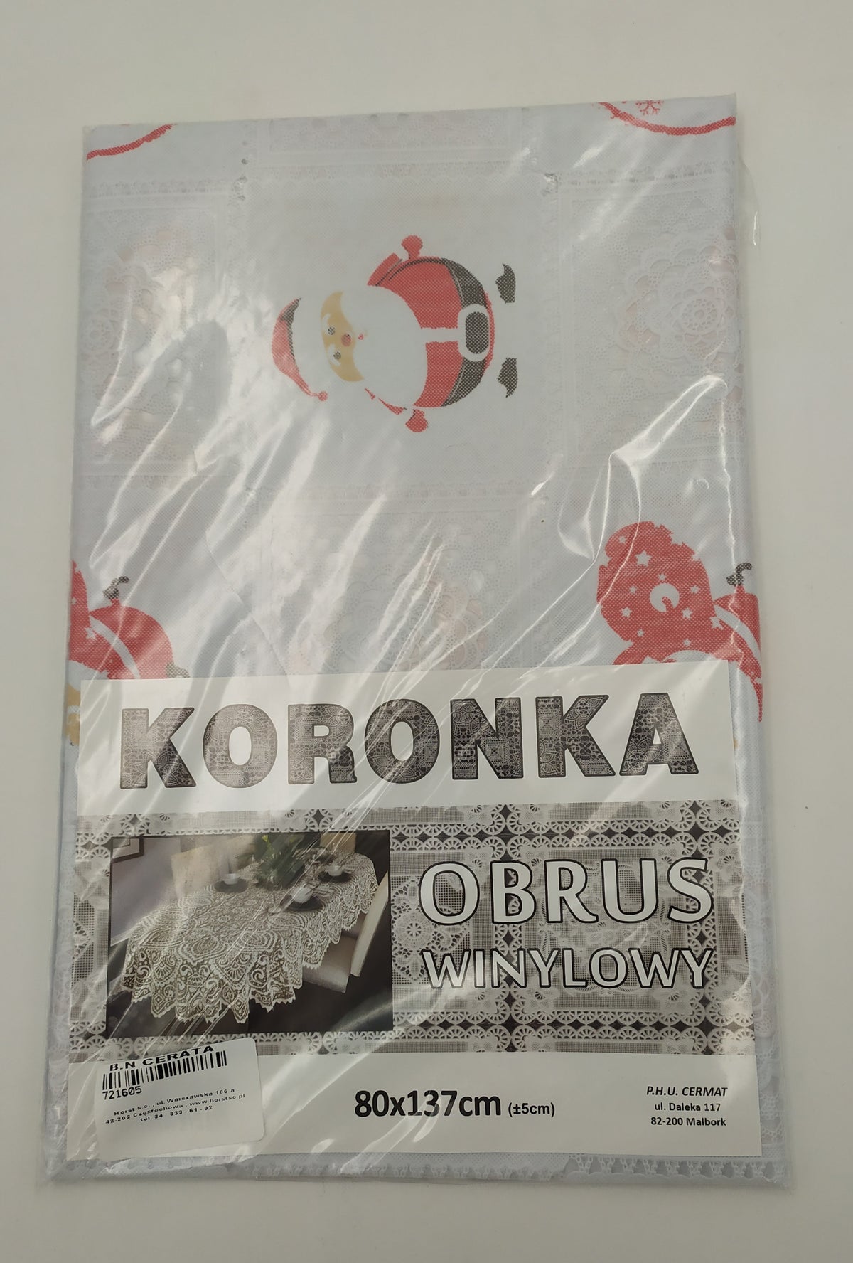 Obrus koronka Boże Narodzenie 120x137