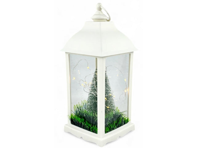 lampion dekoracyjny LED z choinką 7426