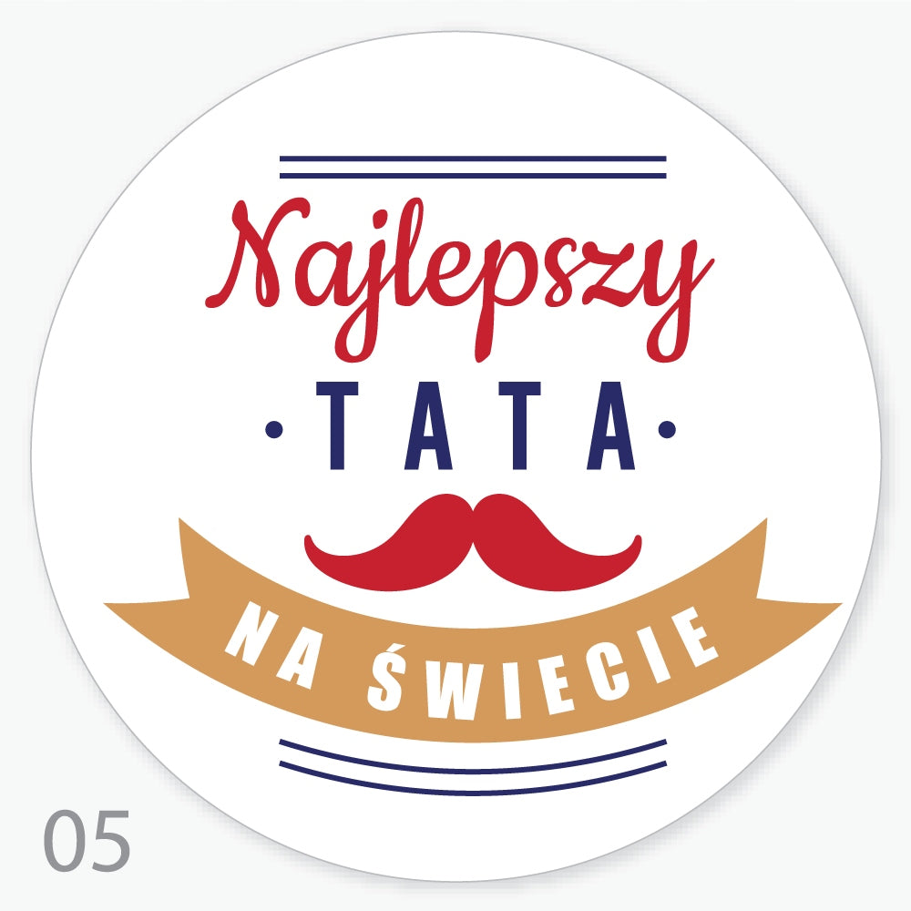 naklejki 12szt.  NAJLEPSZY TATA NA ŚWIECIE