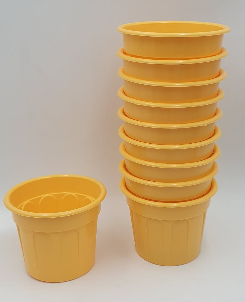 osłonka / doniczka 10szt.  CARO 11cm  ŻÓŁTA