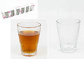 kieliszki szklane 50 ml do wódki PASKI na dole 6 x 4,5 cm kpl 6 szt. SGH-50501