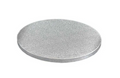 podkład pod tort  srebrny okrągły 25 cm  x  1,2 cm H  - 0924