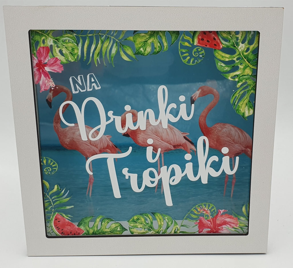 skarbonka 18x18x5cm NA DRINKI I TROPIKI