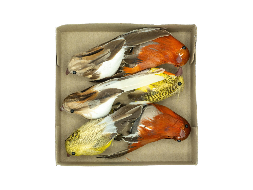 ptaszki dekoracyjne 6szt. mix wzorów | PTD-6104