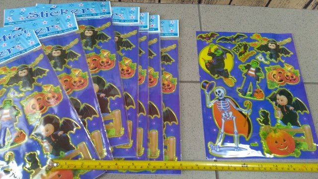 naklejki laserowe 10szt HALLOWEN