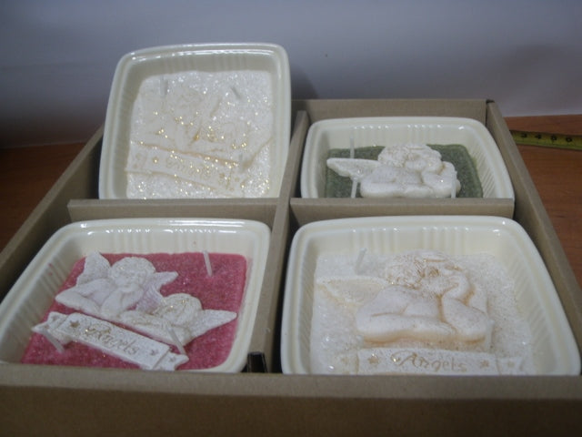 świeca w ceramice 4szt. BOŻE NARODZENIE MIX