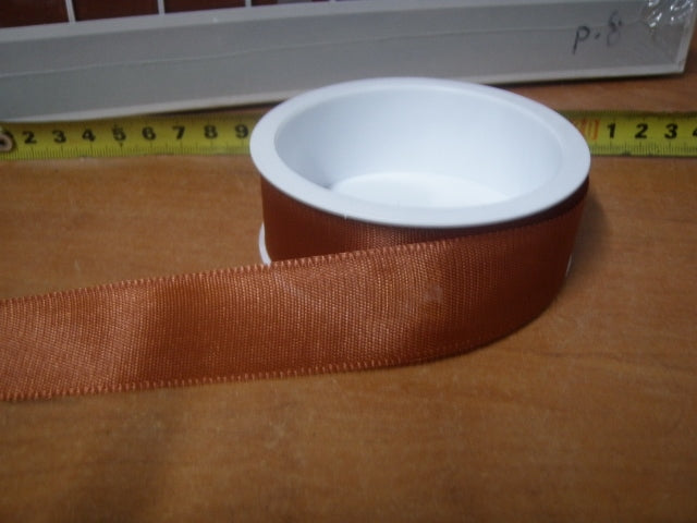 wstążka   4m x 2,5cm brązowa