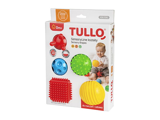 sensoryczne TULLO  KSZTAŁTY PIŁKI KOSTKA 5szt 458
