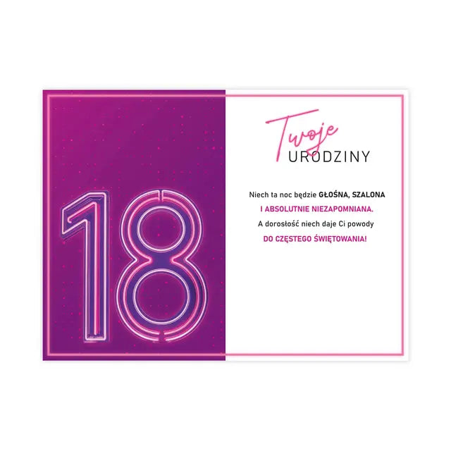 karnet B6 18 Twoje Urodziny - 18