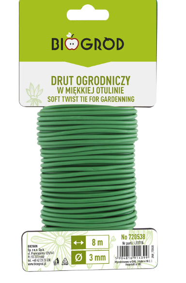 drut ogrodniczy w miękkiej otulinie 8mx3mm 720538