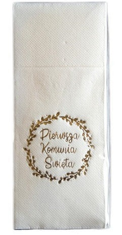 serwetka 20szt Komunia 32 x 38cm Kie-KWianek