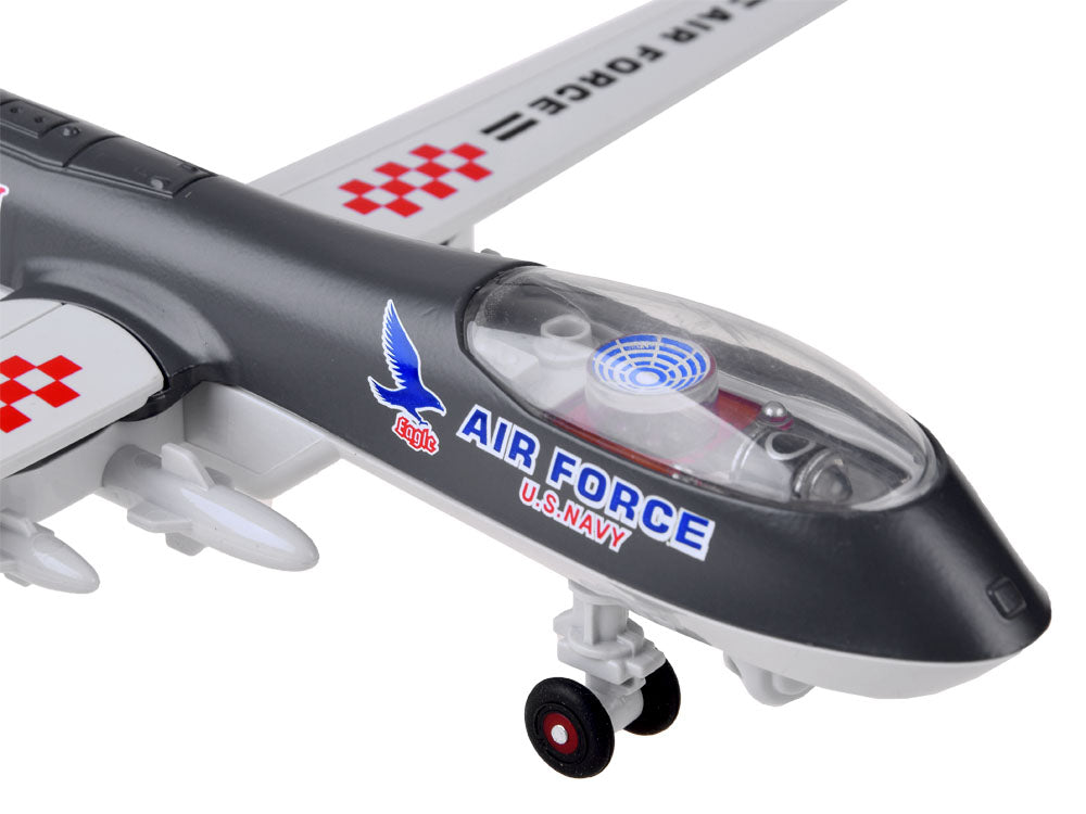 metalowy dron wojskowy bojowy dźwięk ZA4327 CY