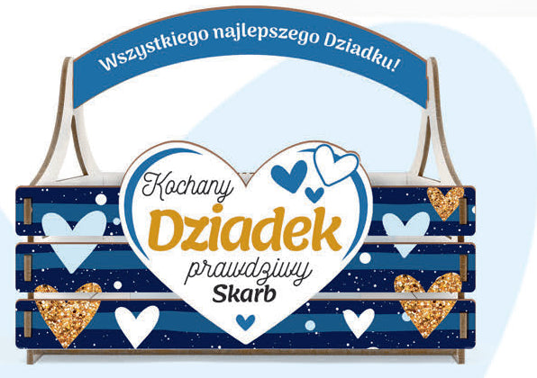 koszyczek skrzynka 17x11x20cm Kochany Dziadek prawdziwy skarb