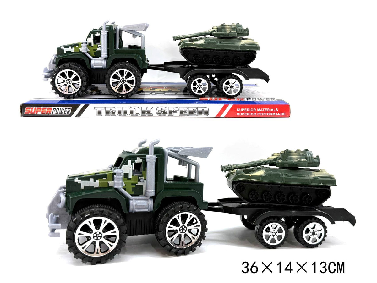 pojazd militarny z przyczepą