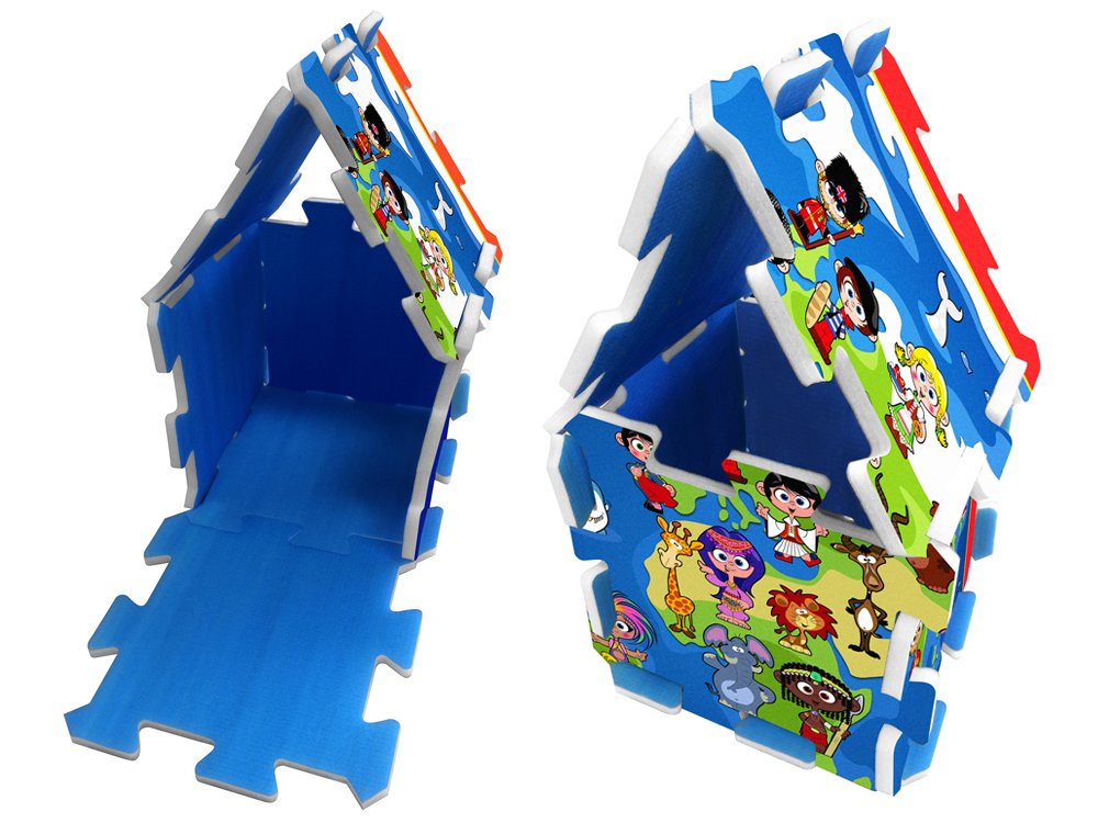 puzzle piankowe MATA Dzieci Mapa Świata  ZA3149