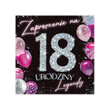 zaproszenia 10szt. KW LUX 18 Urodziny - 13