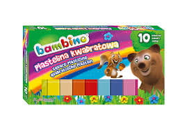 plastelina 10kol.kwadratowa BAMBINO