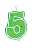 świeczka 12szt. urodziny ''5'' KROPKI