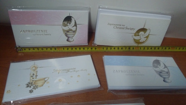 zaproszenie 10szt CHRZEST 514227