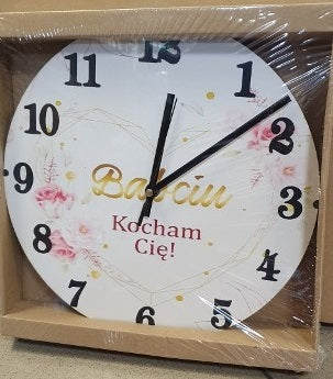 zegar ścienny  30cm  Babciu Kocham CIę