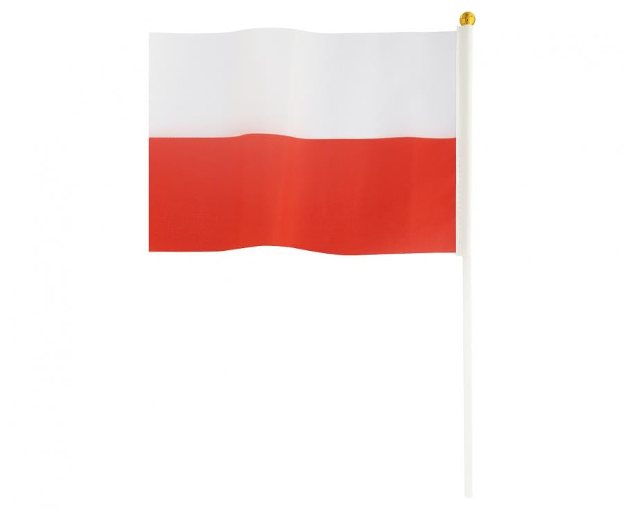 Flaga Polska  60X90 z patyczkiem 90cm