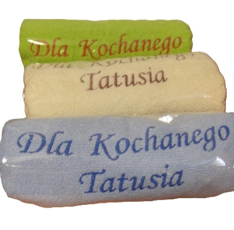 ręcznik haftowany 50 x 100 TATA