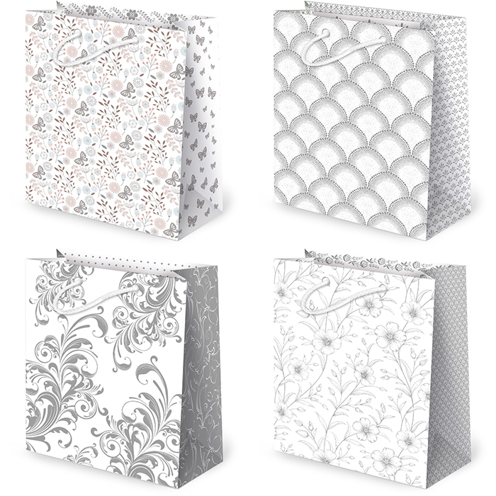 torebki ozdobne 10szt.  TD set 114 BIAŁE 11,2 x 14 x 6,4 cm.