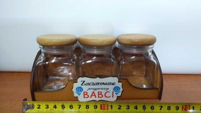 półka + 3 słoiczki BABCIA
