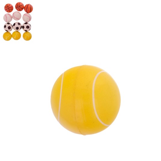 piłka pikowana różne wzór "SPORT" śr.6cm 13708