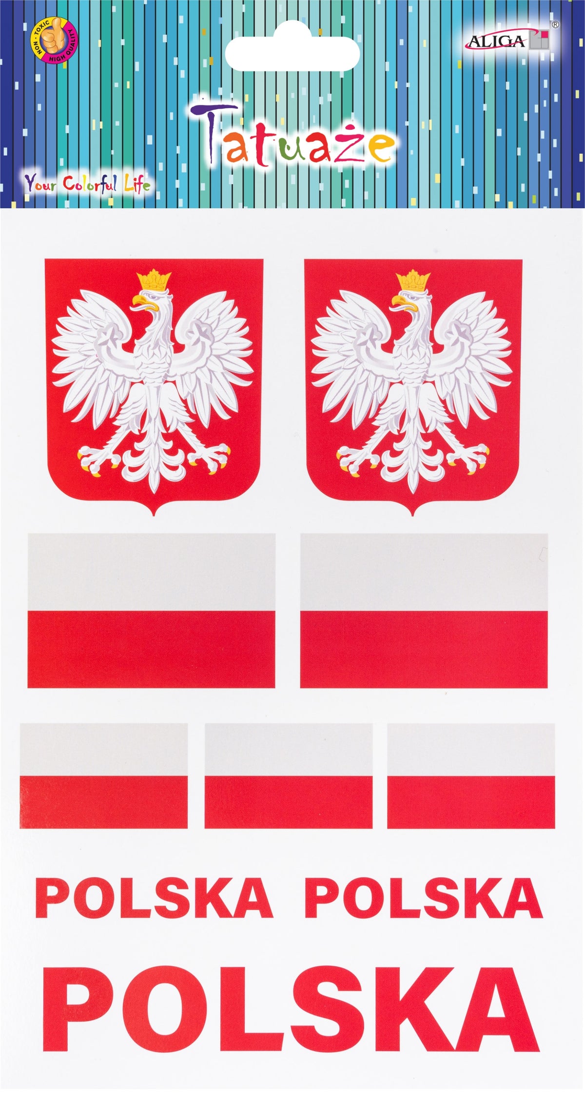 tatuaże do ciała rozm. 14 x 21cm POLSKA TAT-0673