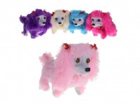 chodzący piesek  z kokardą mix kolor PUDEL 16x13 cm