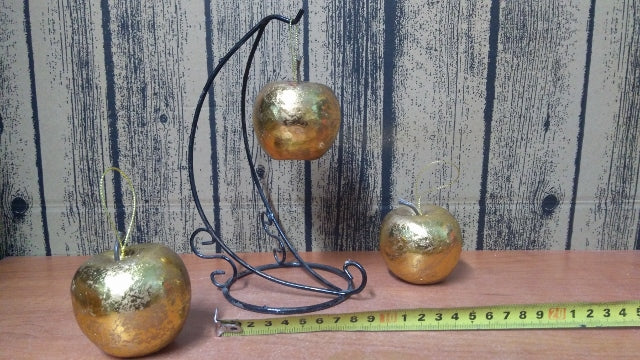 bombka 3szt ZŁOTE JABŁKO TG44100-2