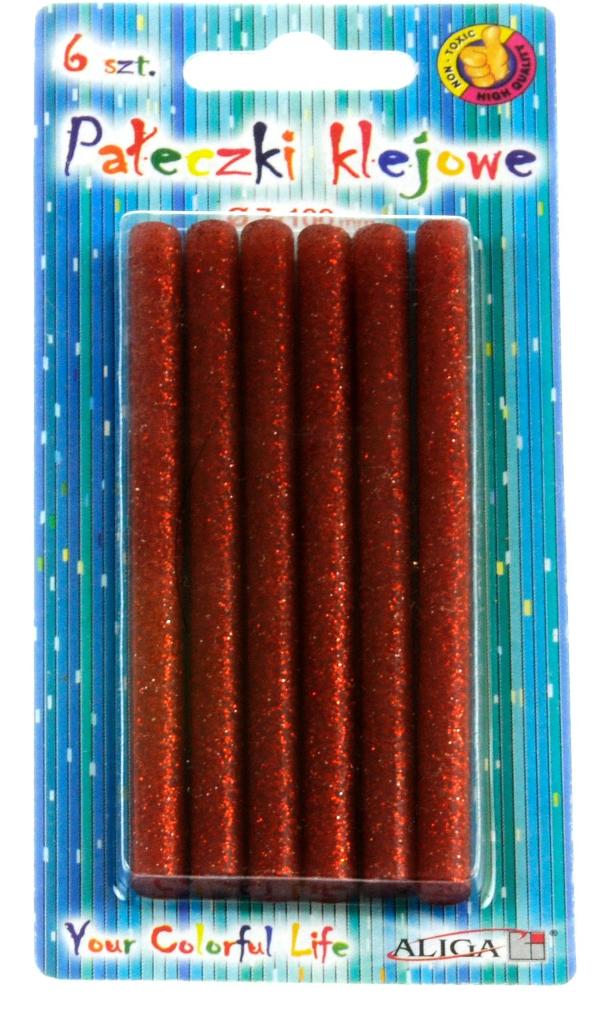 klej do pistoletu 6szt. 7x100mm czerwony | JB07-CZ